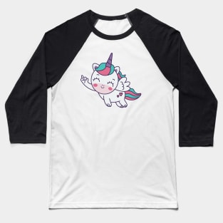 Cute Flying Unicorn Baseball T-Shirt